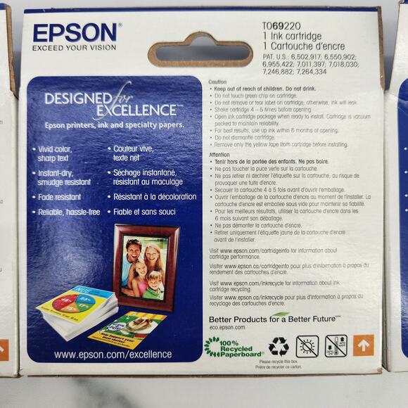 Epson 69 Ink Yellow, Cyan & Magenta - 220, 320, 420 (new) other, unopened - Picture 3 of 10